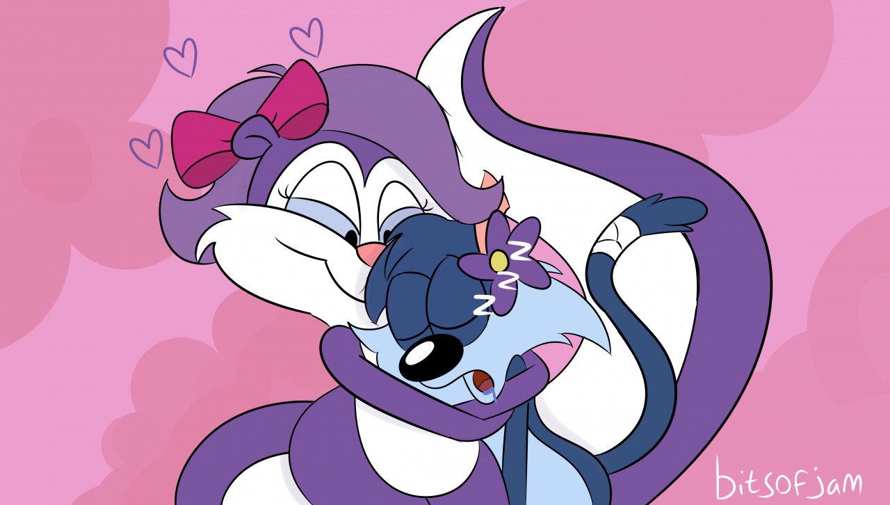 Fifi Hugs Furrball by bitsofjam -- Fur Affinity [dot] net