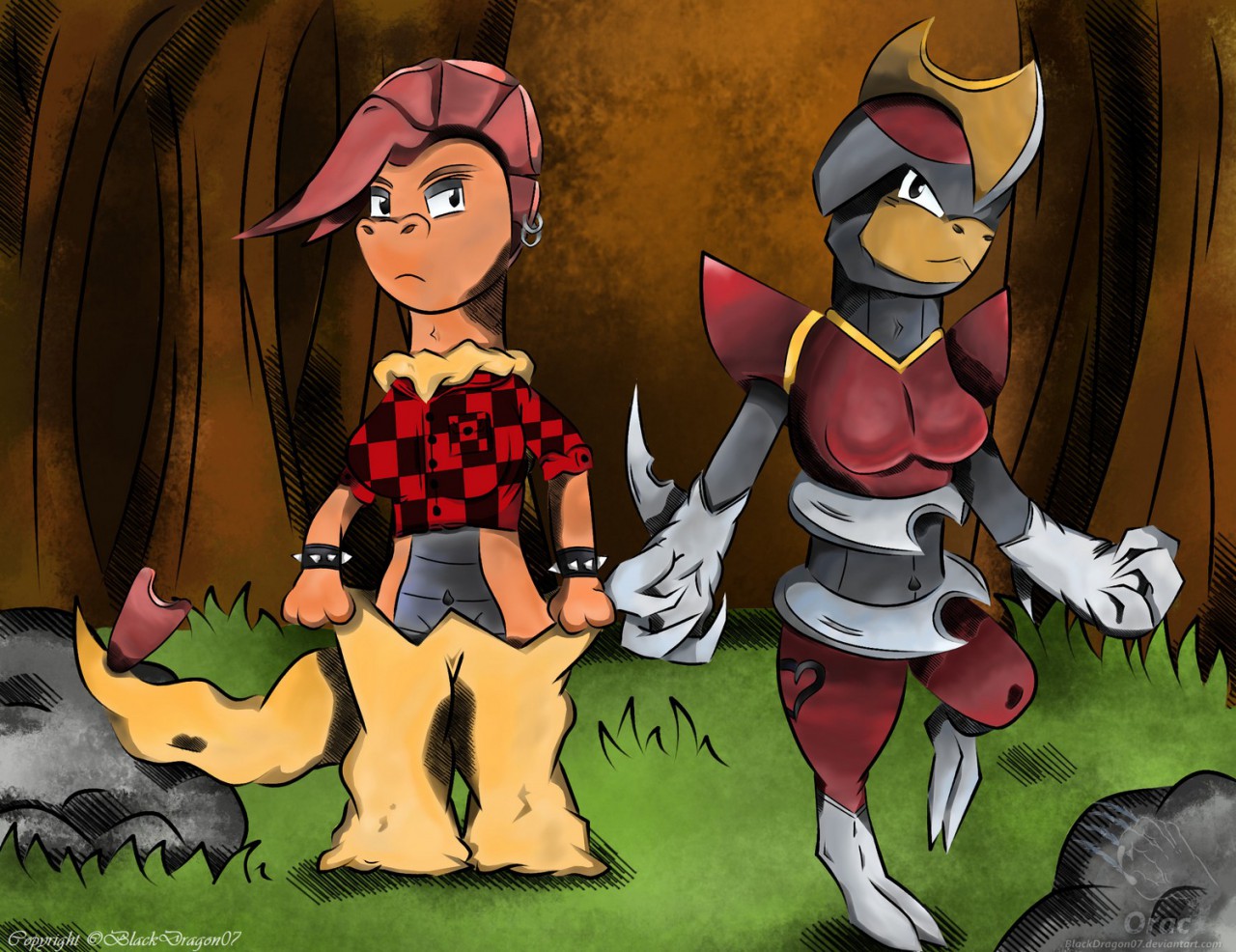 I drew Escavalier and Bisharp as Silver Chariot and Chariot