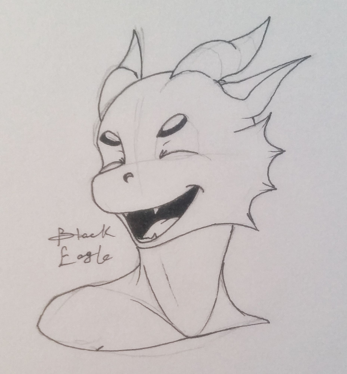 Ink doodle - Dragon Boy by BlackEagle_art -- Fur Affinity [dot] net