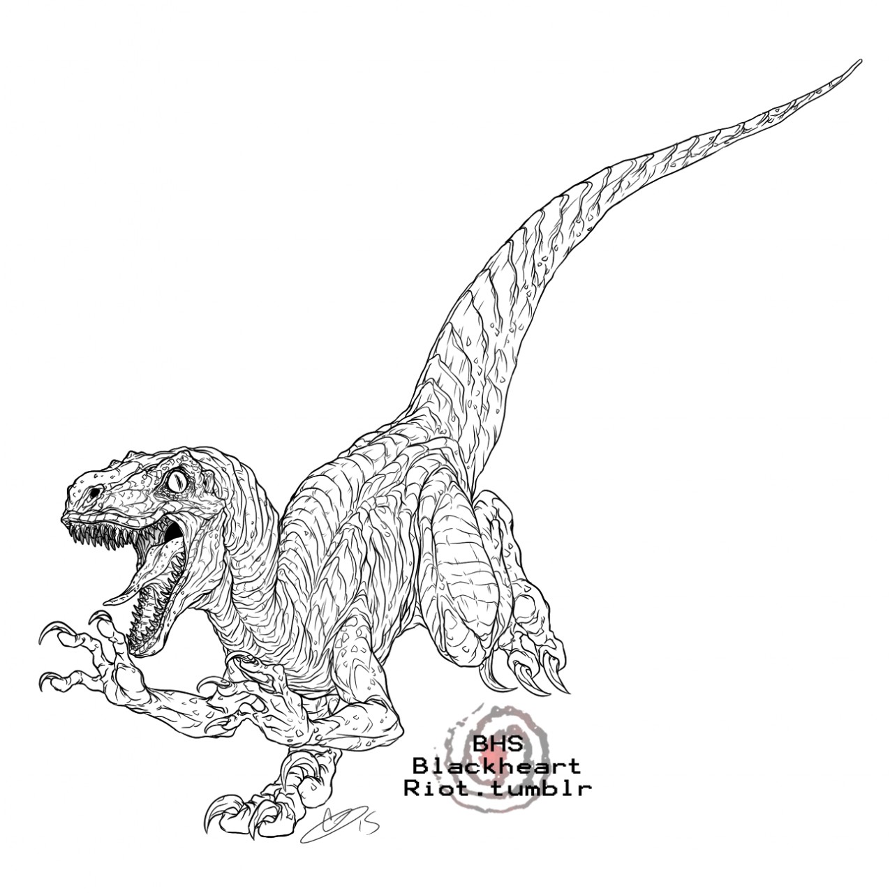 Dinosaur Silhouette, Jurassic Park World, Vector Clipart, - Jurassic World  Raptor Dinosaur Drawing, HD Png Download - vhv