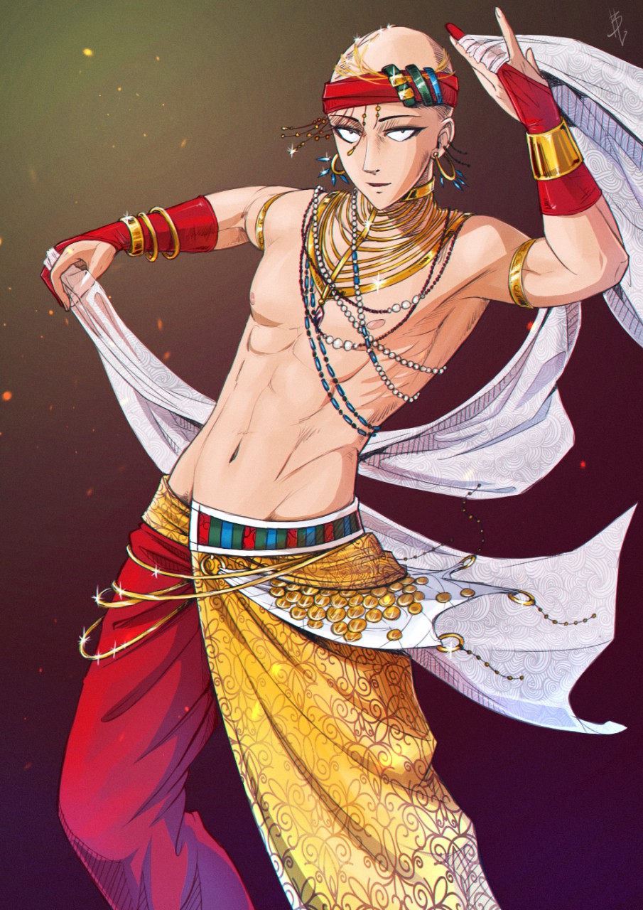 Saitama belly dancer by BlackLawliet -- Fur Affinity [dot] net