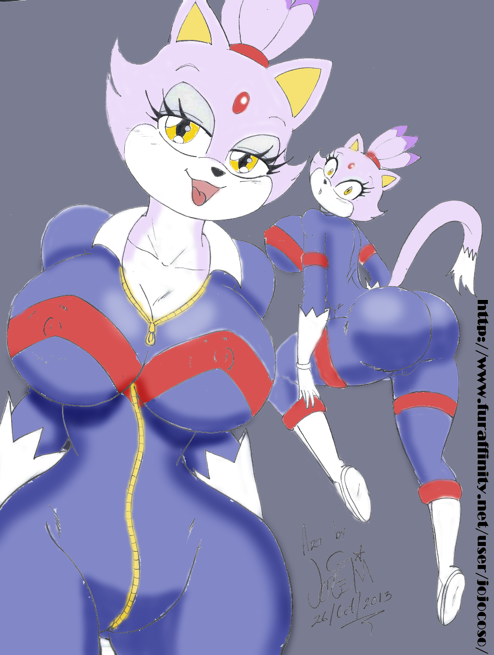 Blaze the Cat Fan art color by Blackwind_Zero -- Fur Affinity [dot] net