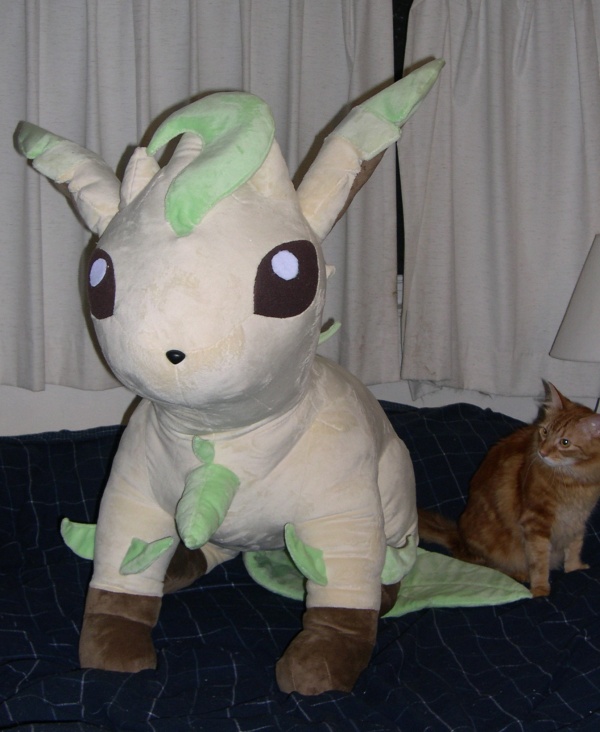 life size leafeon plush