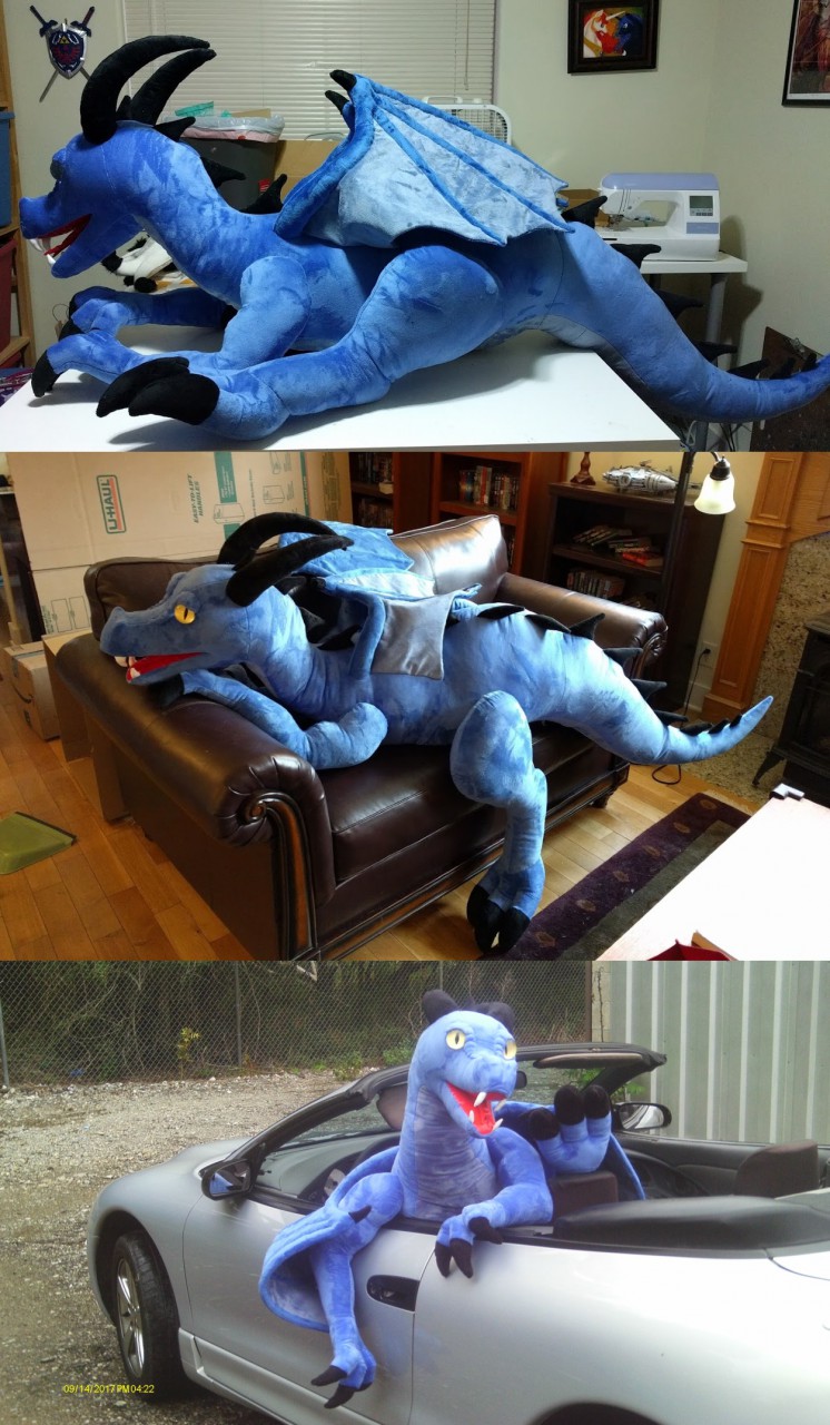 giant blue dragon plush