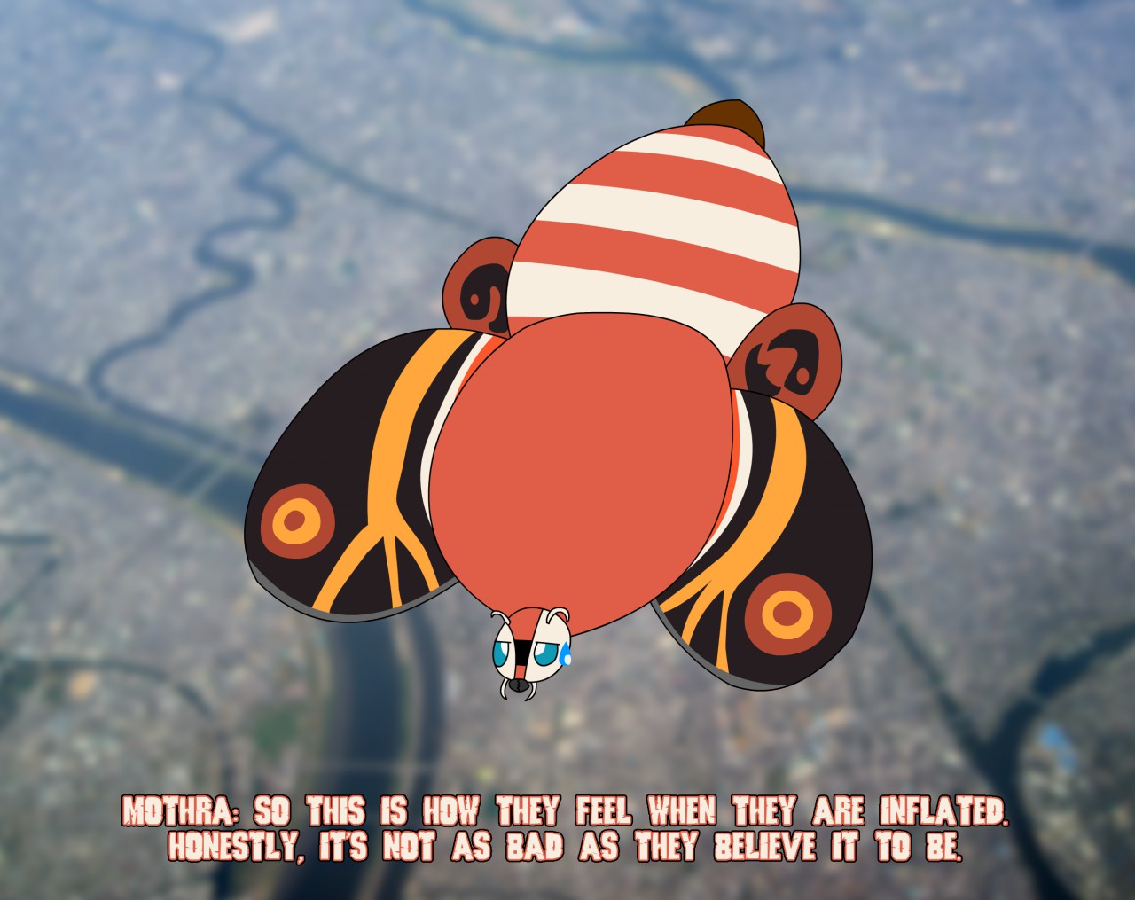 Giant Blimpy Mothra Floats over Tokyo by BlimpMermaid91 -- Fur Affinity  [dot] net