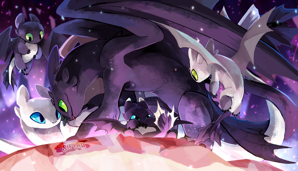 More Toothless x Light Fury. 