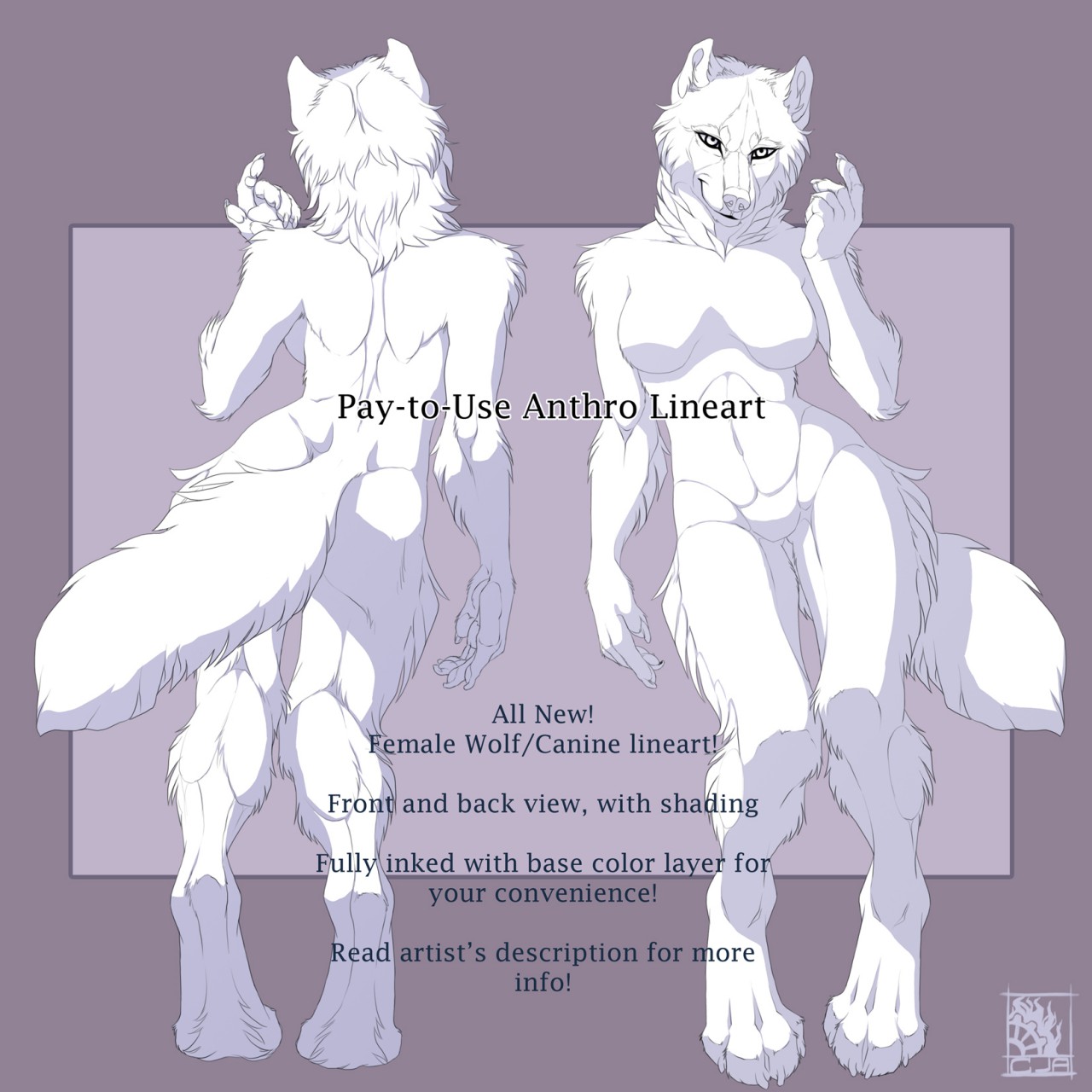 picture Furry Wolf Base Female pay2use anthro wolf canine female by.