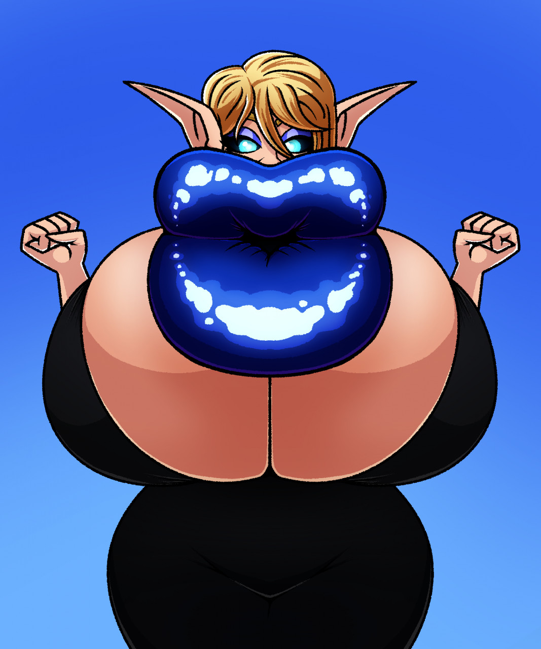 Bimbo Elf Transformation Commission (4/4) by BlotBot -- Fur Affinity [dot]  net