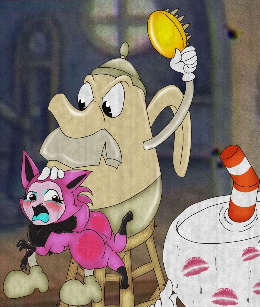 Click to change the View. telemonster x cuphead cuphead,yossi,Elder Kettle ...