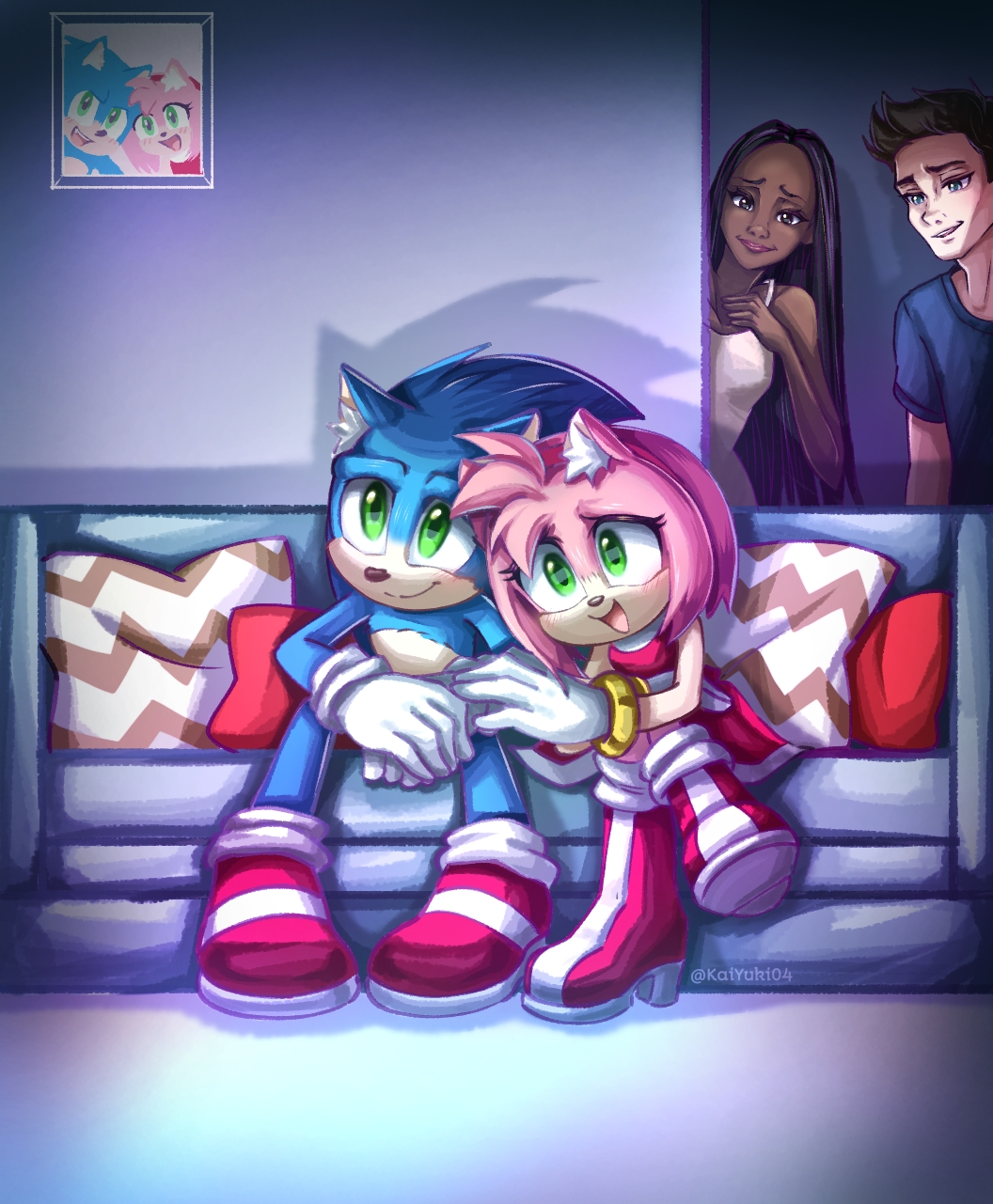 Digital art Boom Sonamy. little hug by Frosty1fine