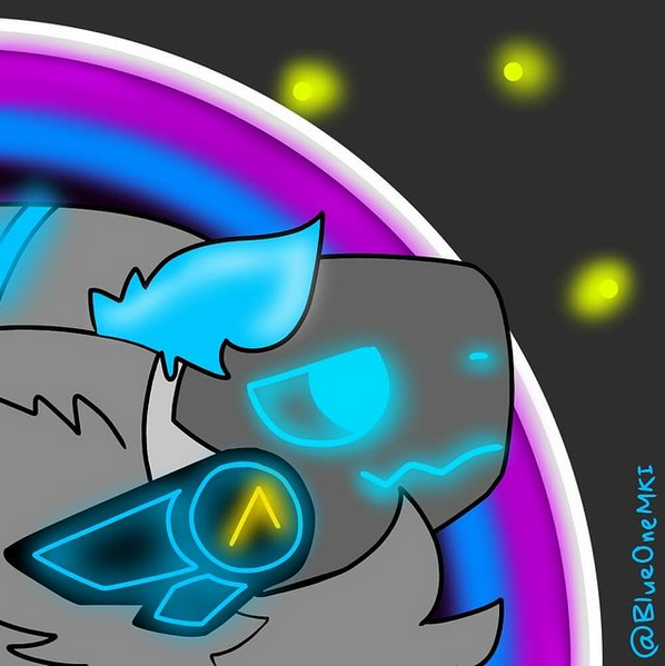 Blue Protogen by OnyxGalaria on Newgrounds