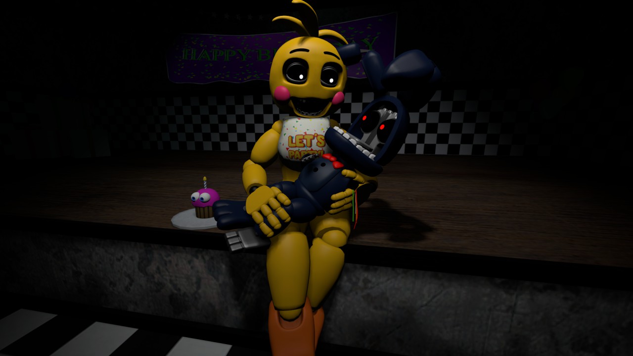 Toy Chica and Withered Bonnie, Fnaf 2.