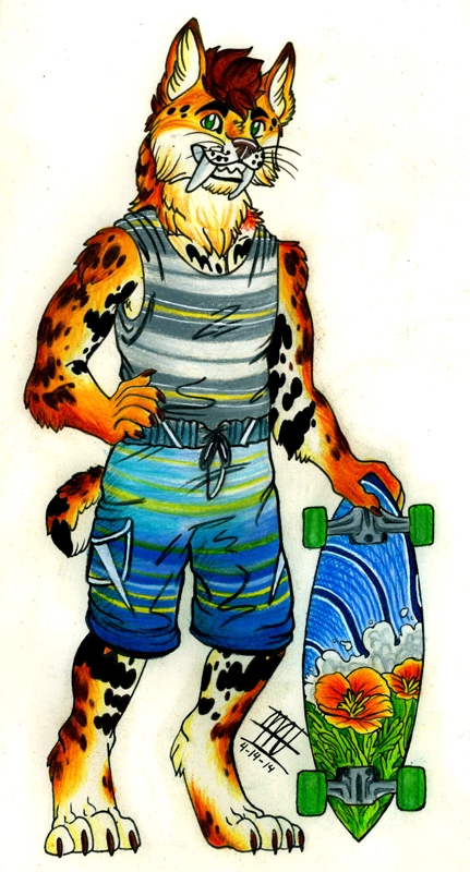 Clayton The Sabre Tooth Bobcat by BlueManedWolf -- Fur Affinity