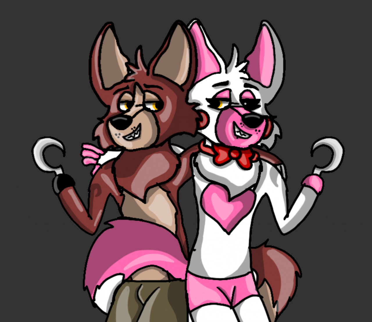 Foxy x mangle by Bluepaw21 -- Fur Affinity [dot] net