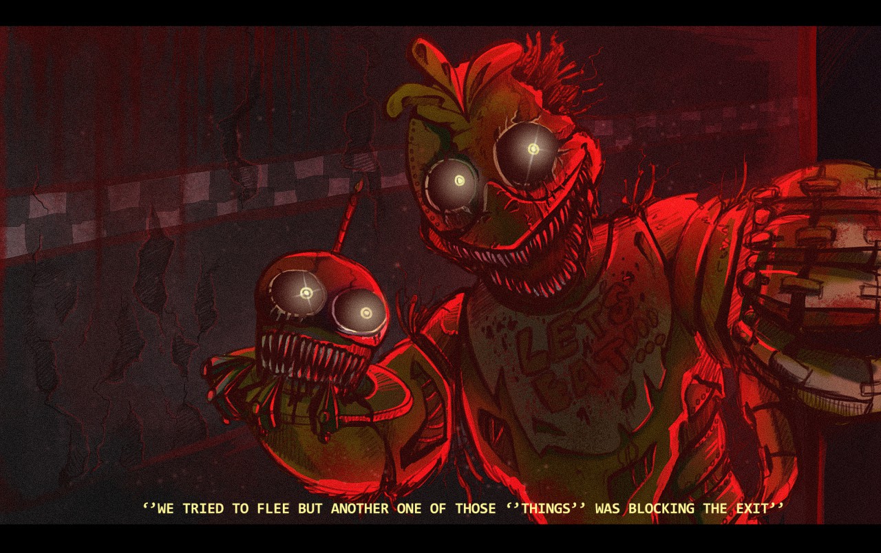 Fnaf 4 chica eat skelet. ФНАФ 4 кошмарная чика арт.