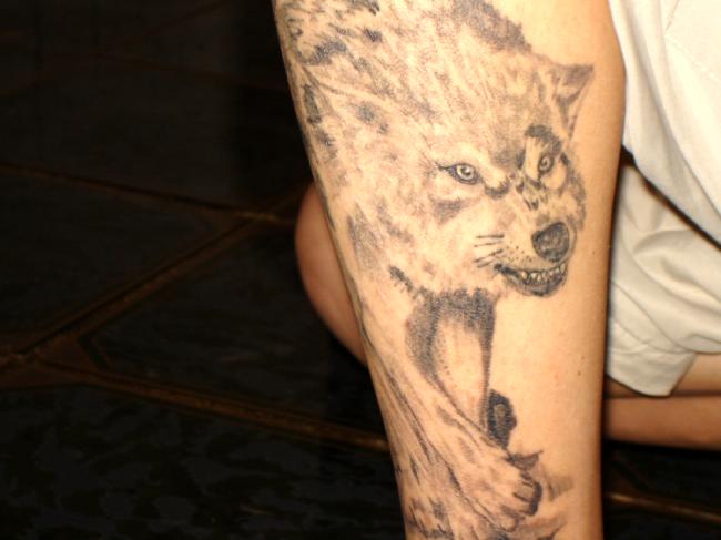 Wolf Tattoo Stickers Howling Wolf Moon Forest Pattern - Temu
