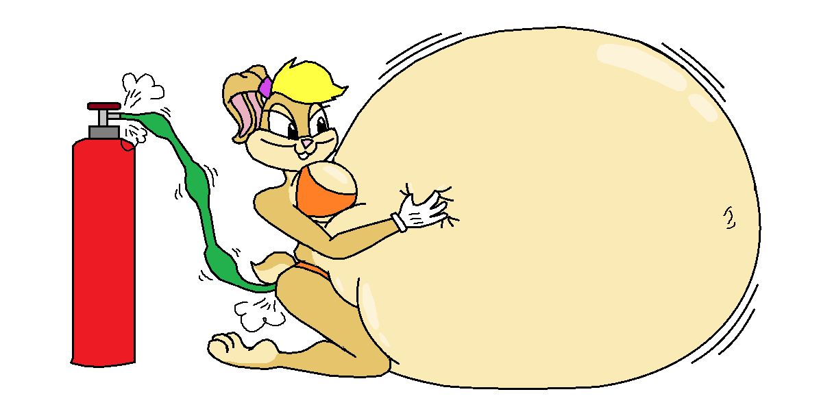 Lola bunny gains weight and and cant inflate to. 