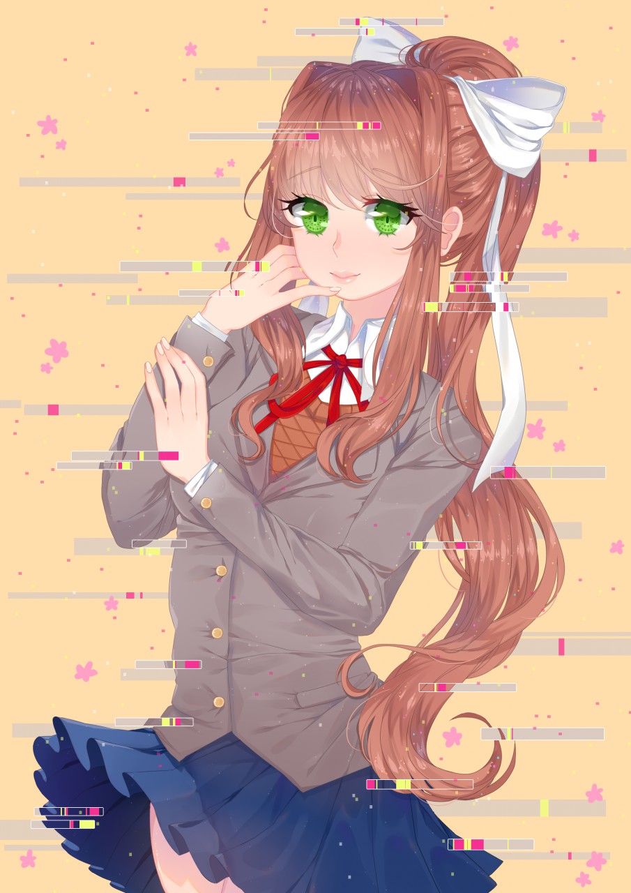 Just Monika DDLC by bonelo -- Fur Affinity [dot] net