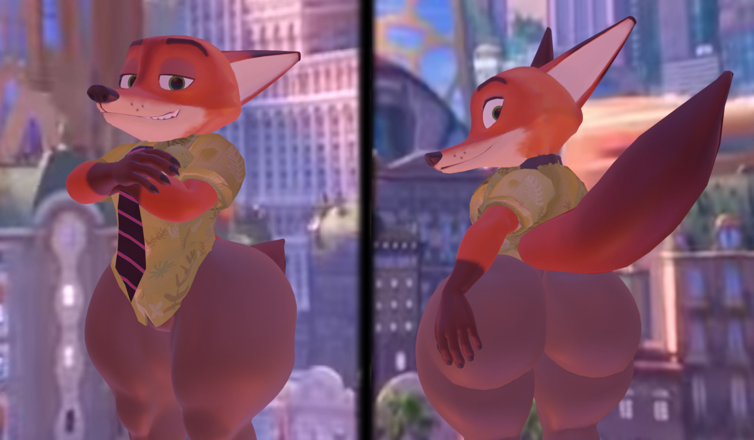 Thicc Nick Wilde (Regular) by BootiesForLife -- Fur Affinity [dot] net