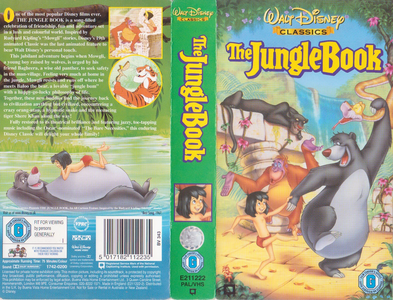 Opening to the jungle book vhs