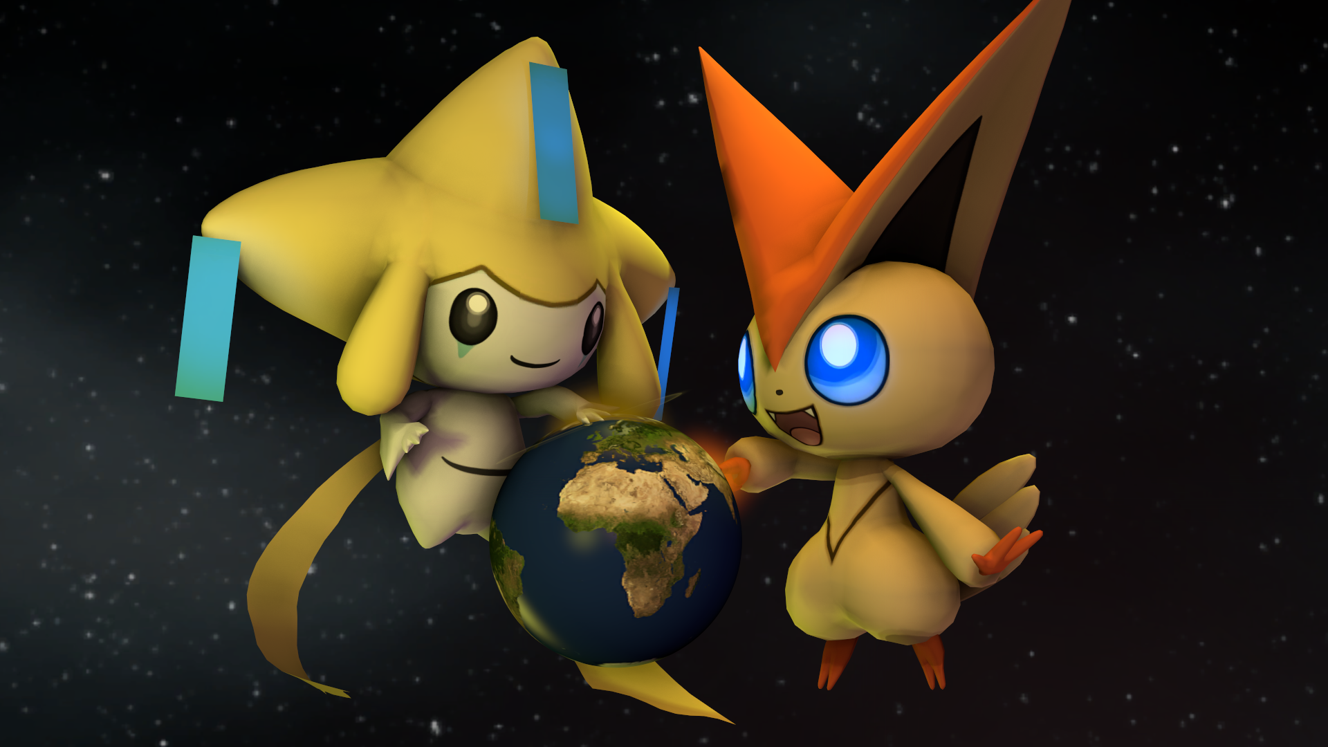 Jirachi and victini