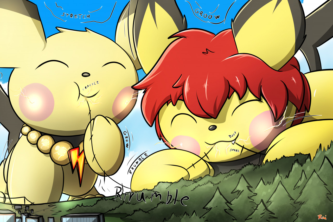 C'S ART BLOG! — pikachu napping and oddish in the tall