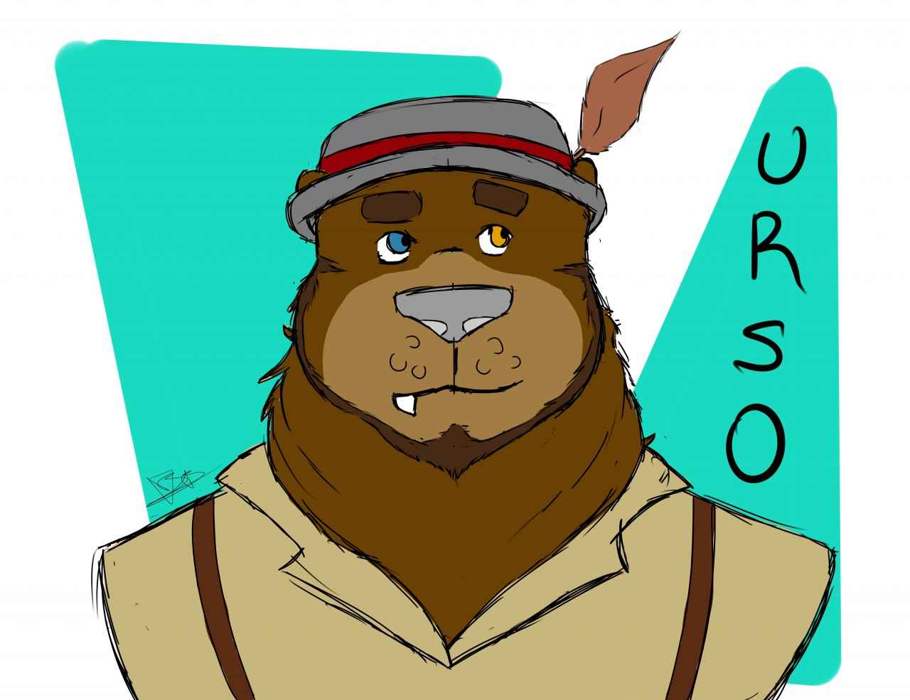 Urso furry headshot by BOWBRB -- Fur Affinity [dot] net