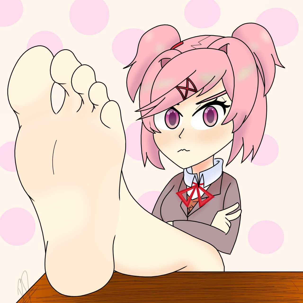 Natsuki is helping you with your poem! by BowsetteFF -- Fur Affinity [dot]  net