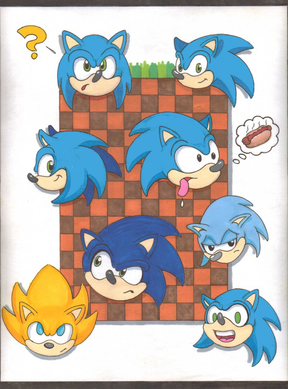 Classic Sonic the Hedgehog Graphic · Creative Fabrica