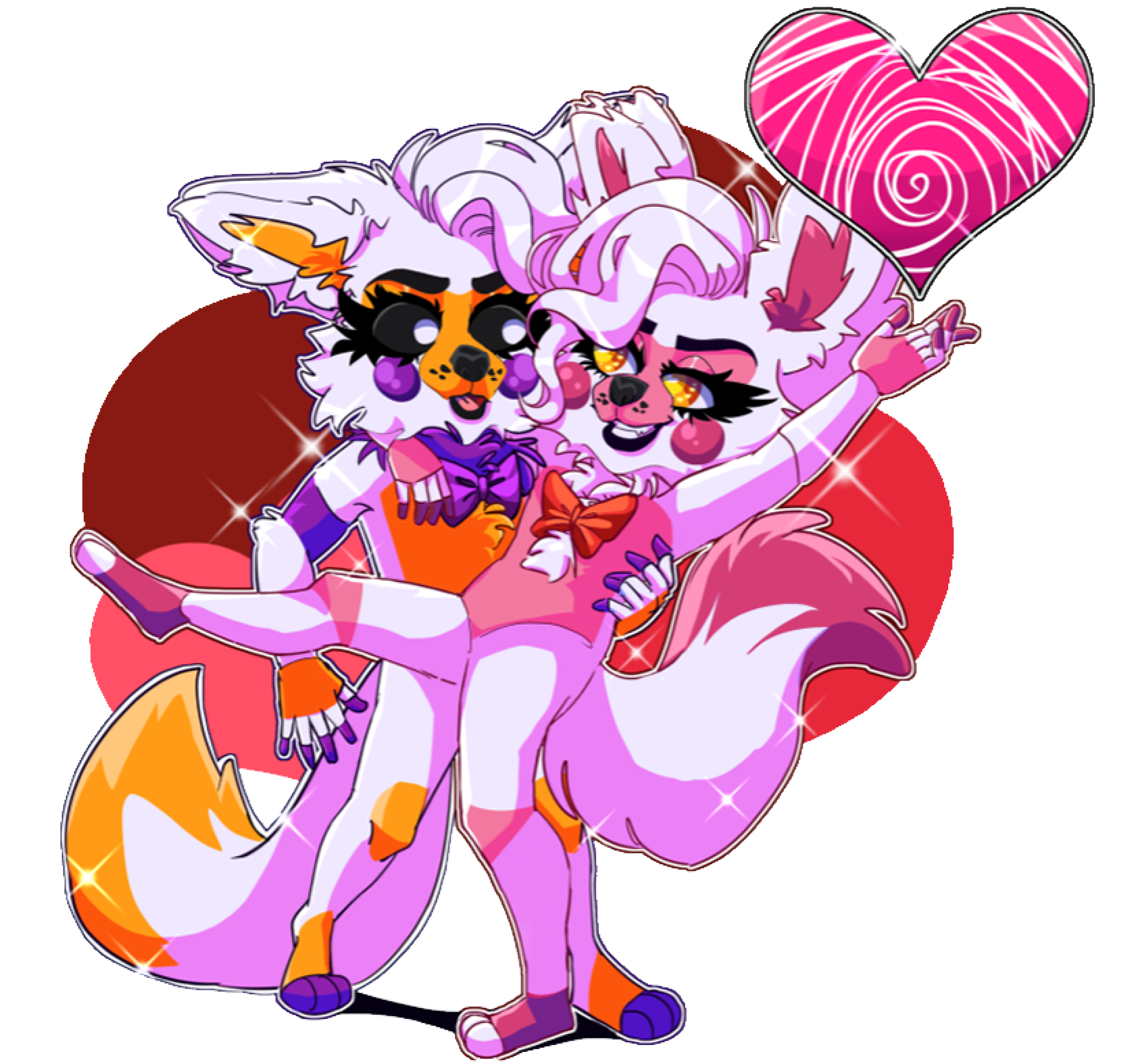 Funtime Foxy and Lolbit Fanart!! (By me)