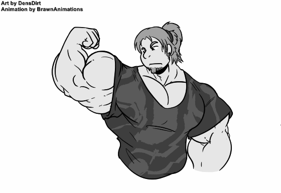 Muscle growth animation DensDirt's doodle by BrawnAnimations -- Fur  Affinity [dot] net