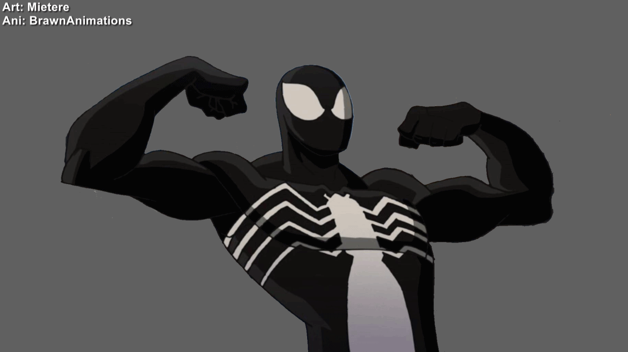 Symbiote spider man gif