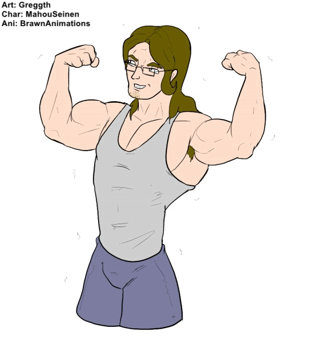 Muscle growth animation of MahouSeinen by greggrth by BrawnAnimations --  Fur Affinity [dot] net