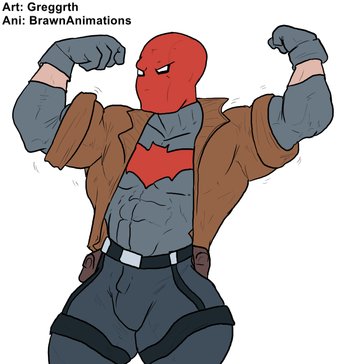 Muscle growth animation of Red Hood by Greggrth by BrawnAnimations -- Fur  Affinity [dot] net
