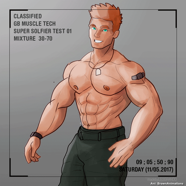gif] Muscle growth animation of  soldier by BrawnAnimations  -- Fur Affinity [dot] net