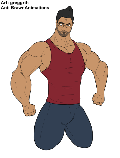 Muscle Growth Animation Male