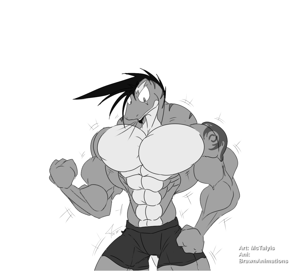 Muscle growth animation