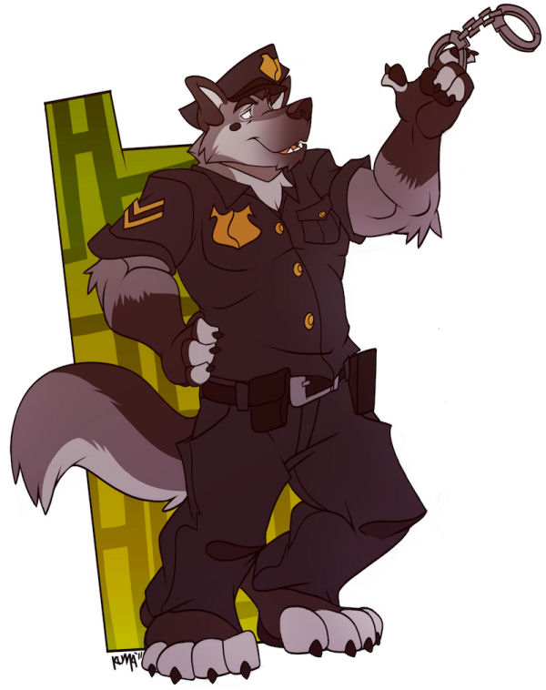 Free: Police Cat By Firefex-wolf - Police Cat Cartoon 