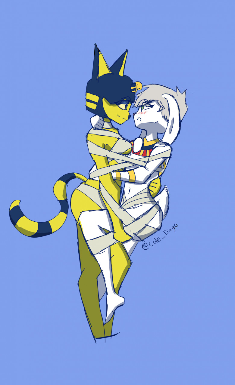 Ankha X Zack by BrightFeather -- Fur Affinity [dot] net