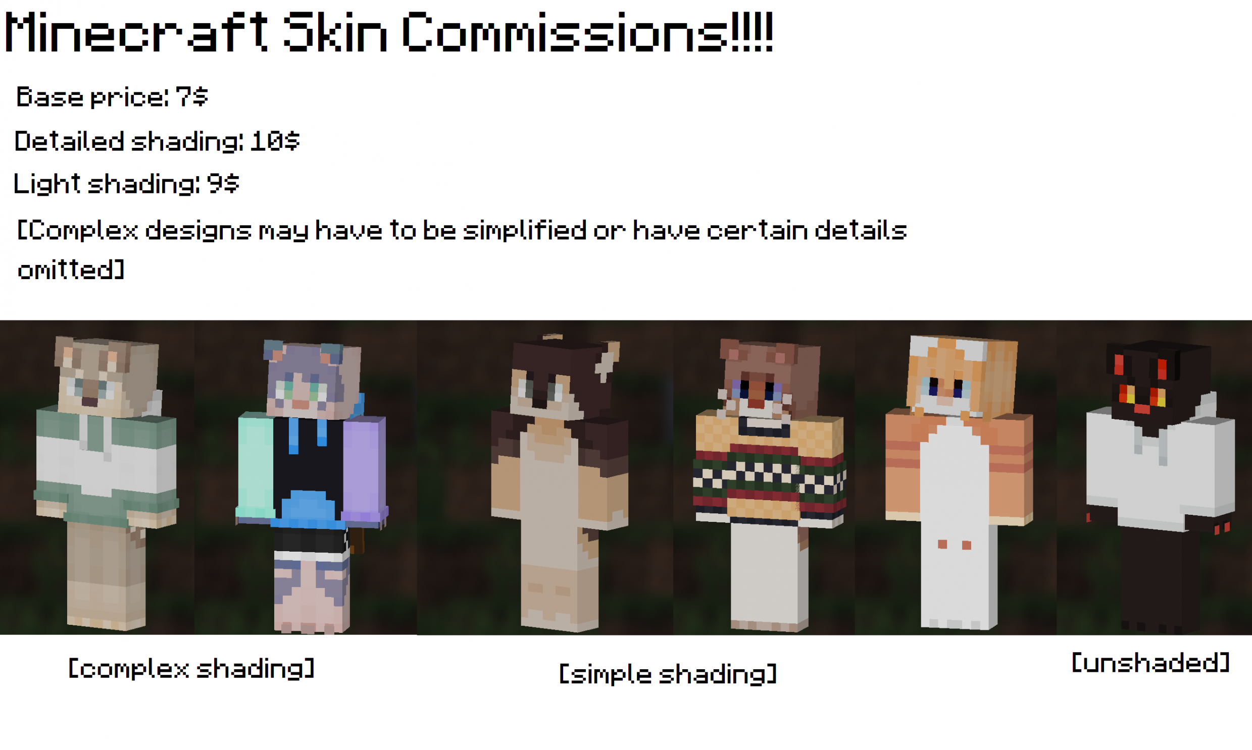 Minecraft skin designers