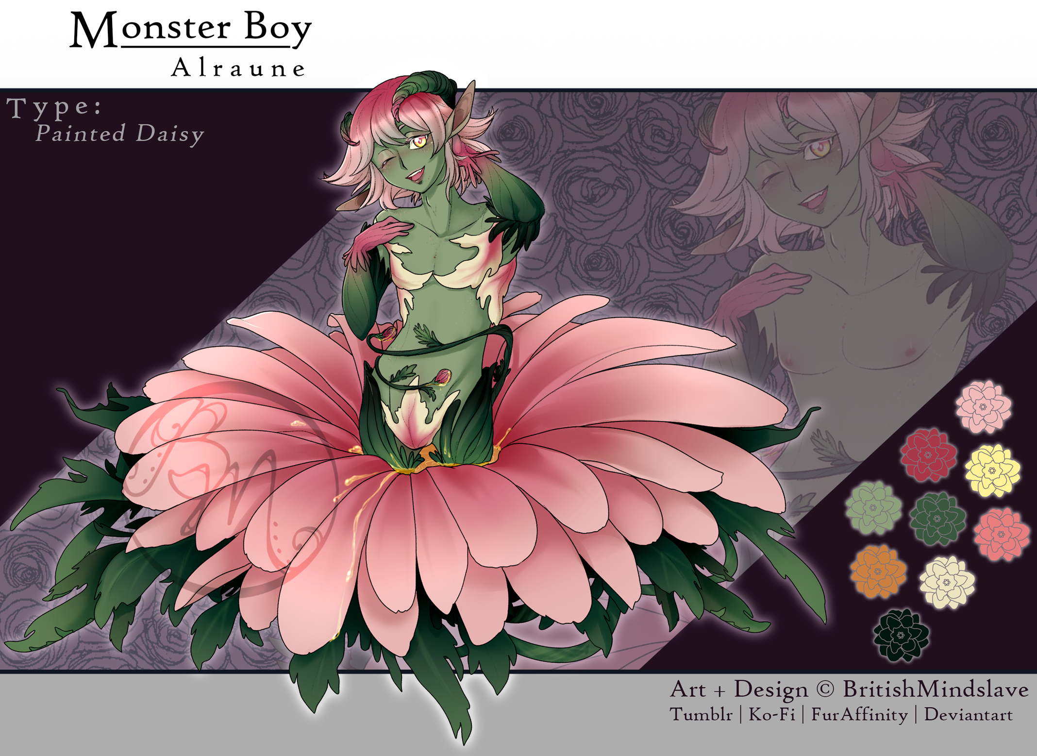 ADOPT MonBoy Alraune Painted Daisy CLOSED by