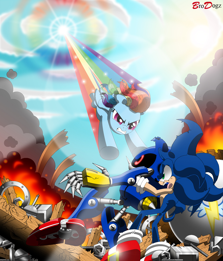 dark rainbow dash vs dark sonic