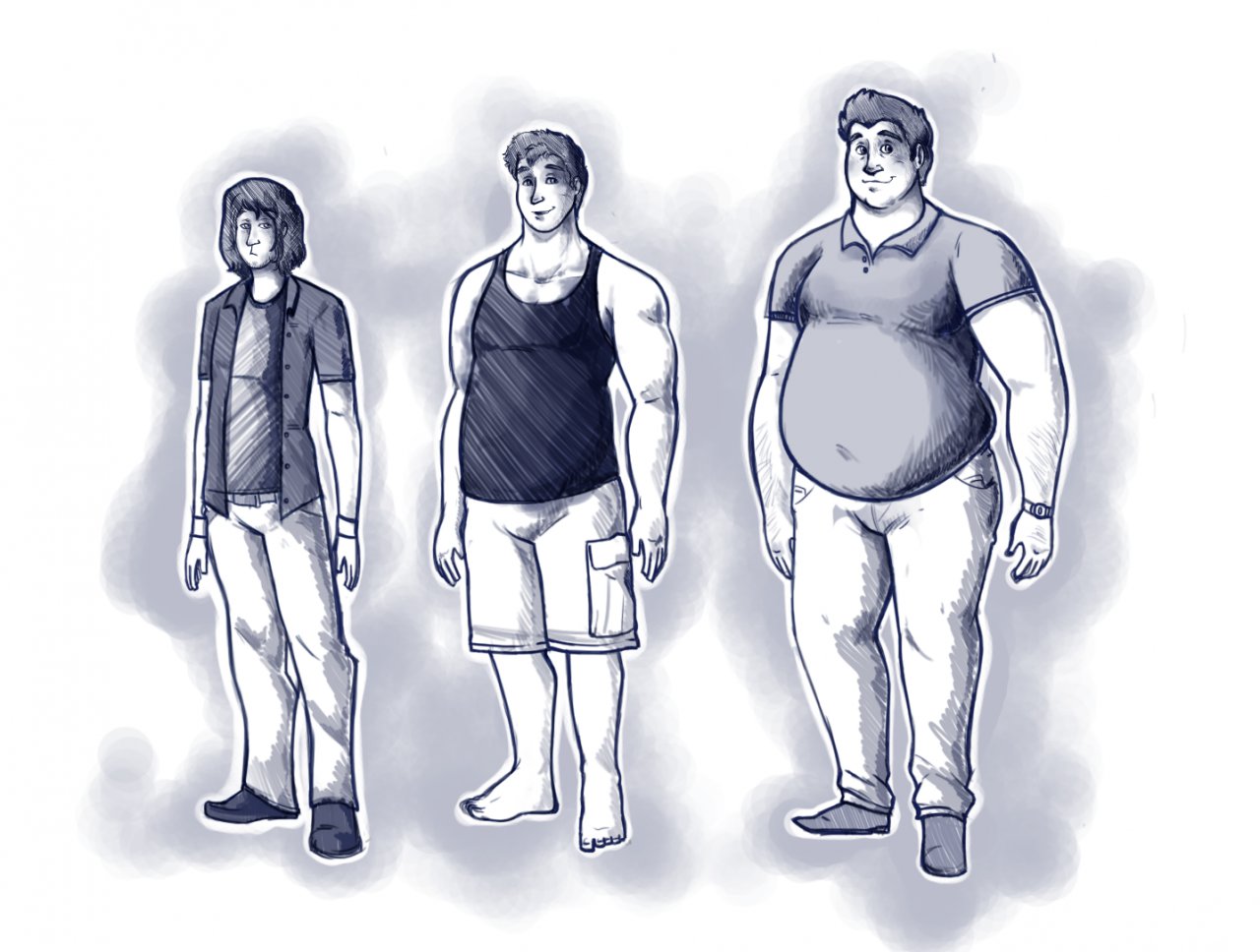 male weight gain progression