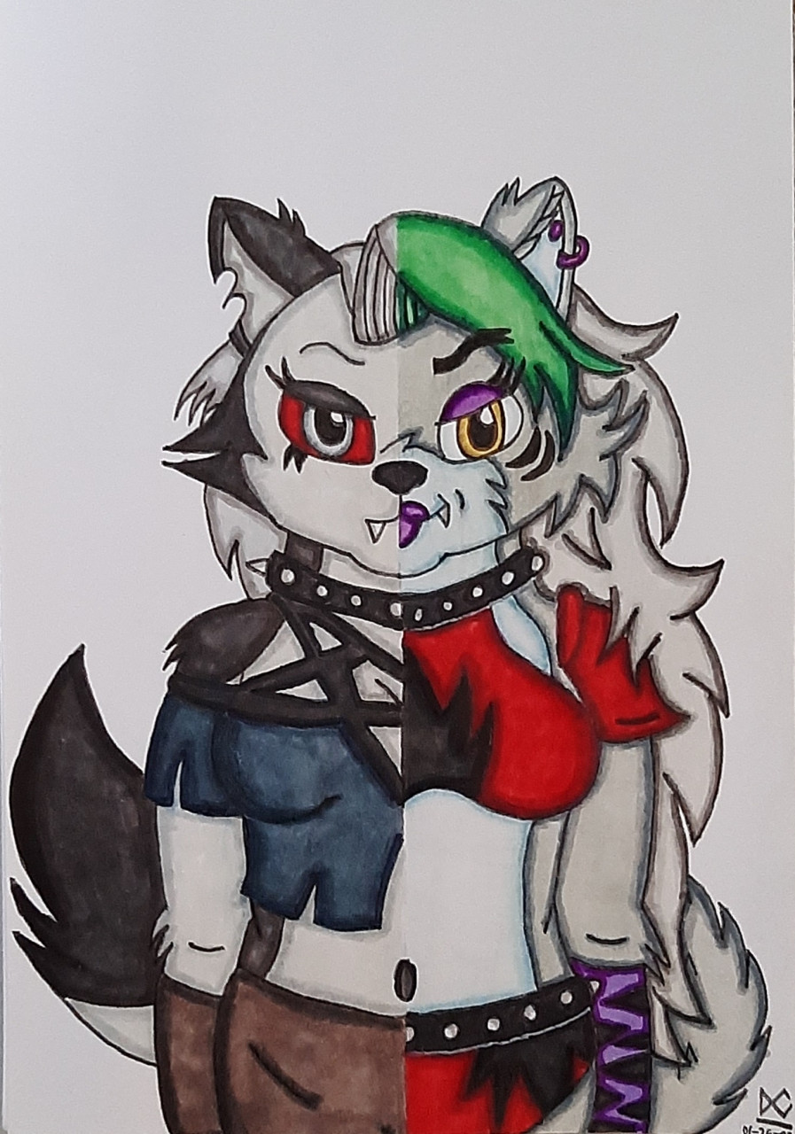 Loona and Roxanne Wolf: Opposite Sides by BrownbearGaryEdurardo -- Fur  Affinity [dot] net