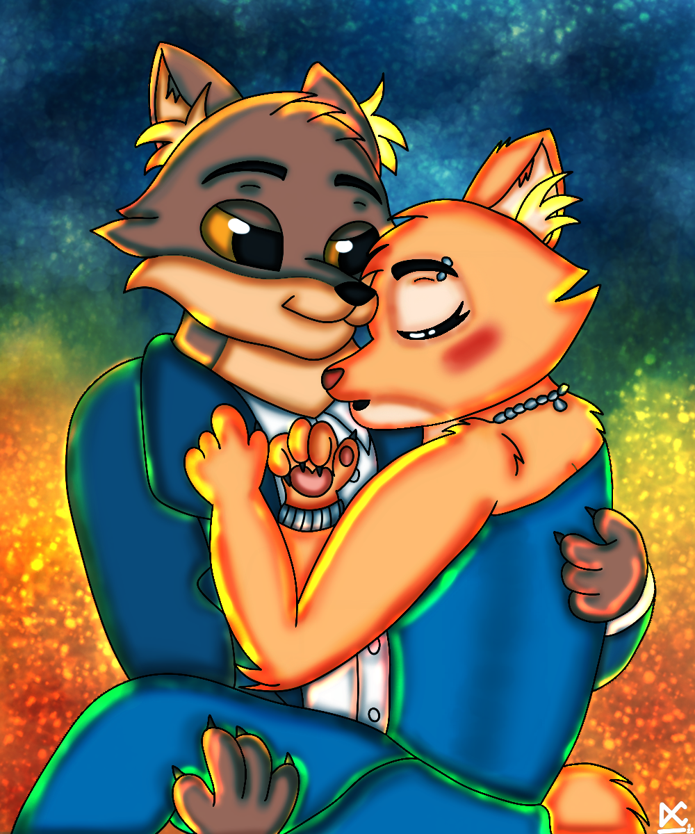 Diane Foxington X Mr. Wolf by BrownbearGaryEdurardo -- Fur Affinity [dot]  net