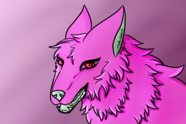 Pixilart - Pink wolf base by SomeJellyfish