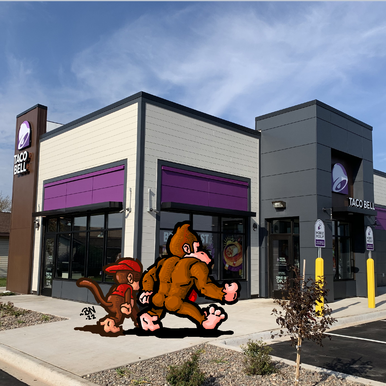 Donkey & Diddy walking into Taco Bell by Bryan_Ness_3 -- Fur Affinity [dot]  net