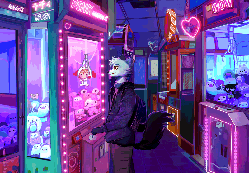 GIF] Gaming room Ych for Airking by Eloya_art -- Fur Affinity [dot] net