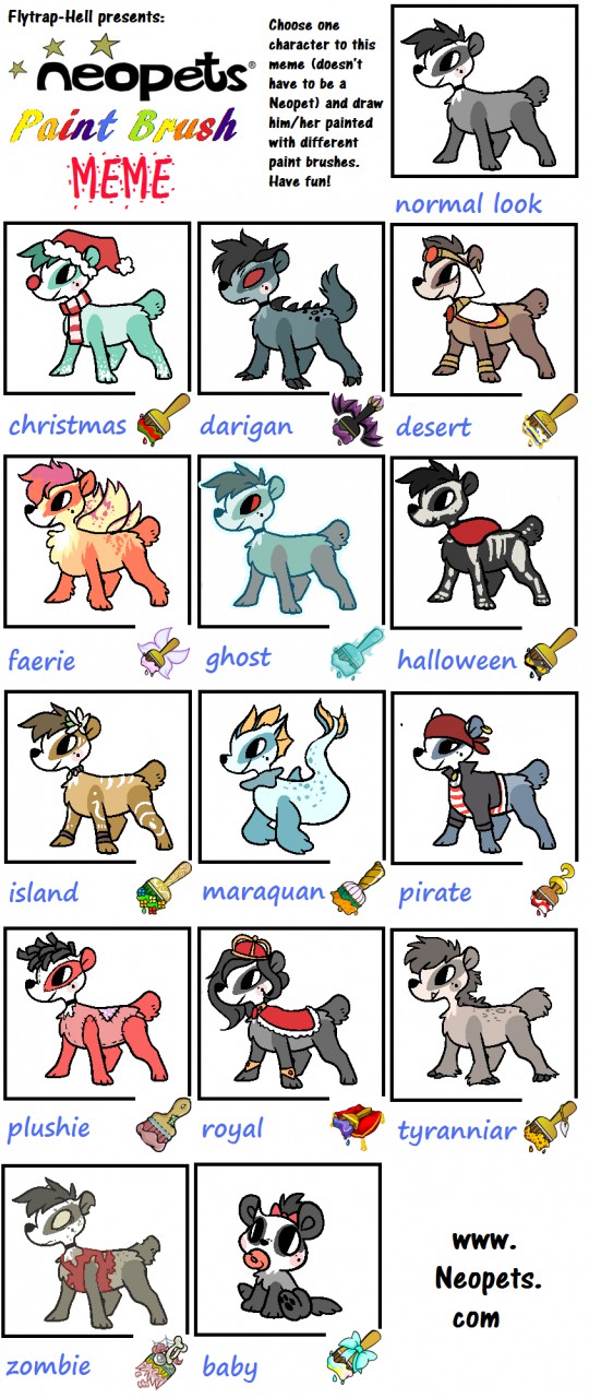 Neopets Brush Meme: Abby/Eva (Chocolate) by PicketFurret on DeviantArt