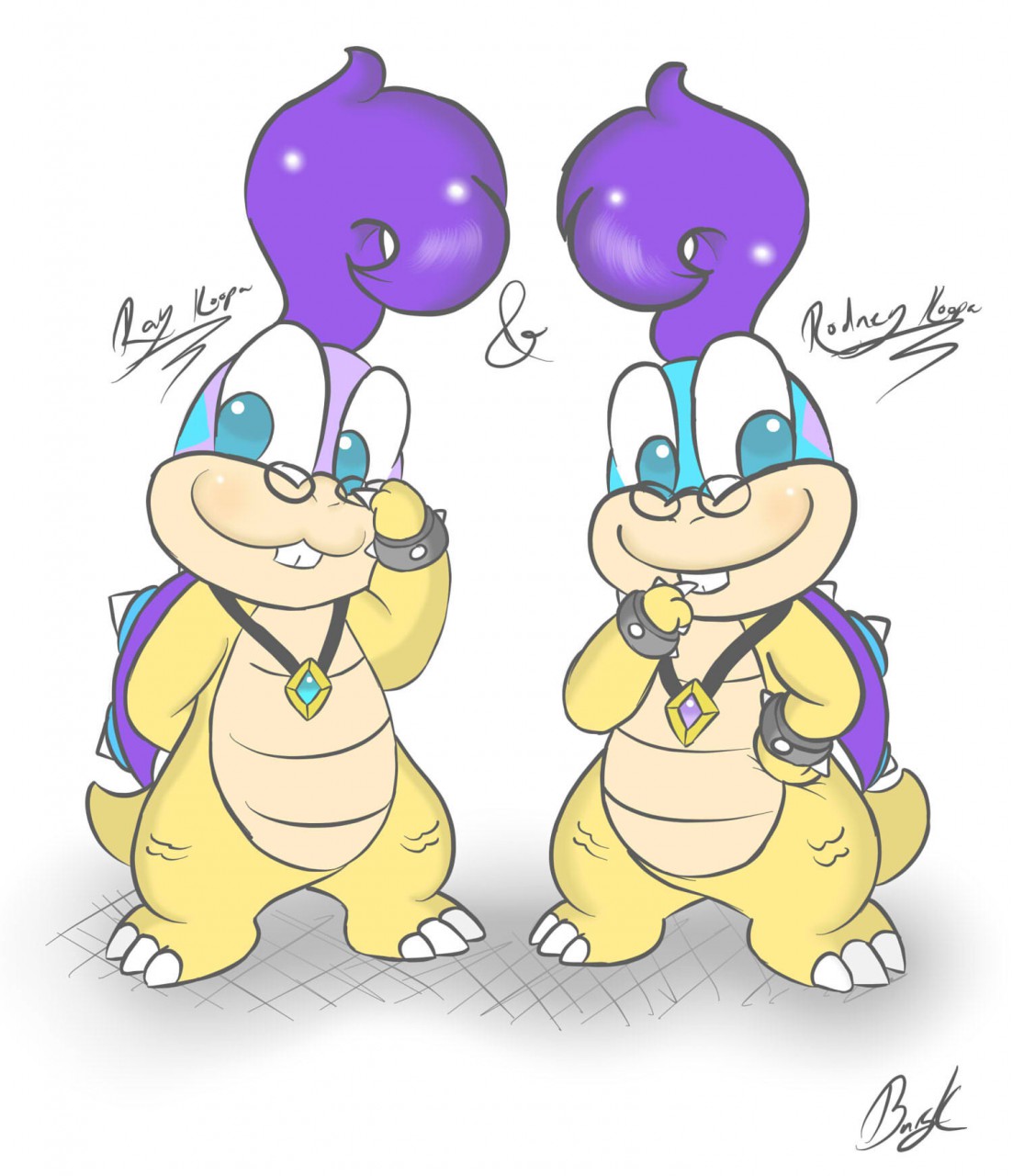 Twin Koopalings by bunearyk -- Fur Affinity [dot] net